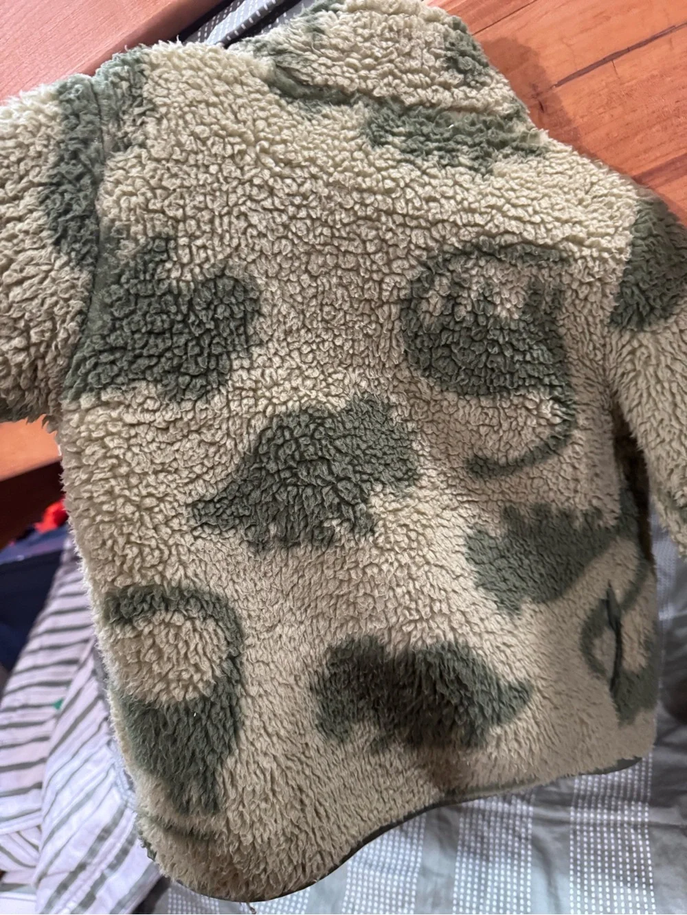 Carter's Olive & Tan Sherpa Camo Dino Kids Jacket